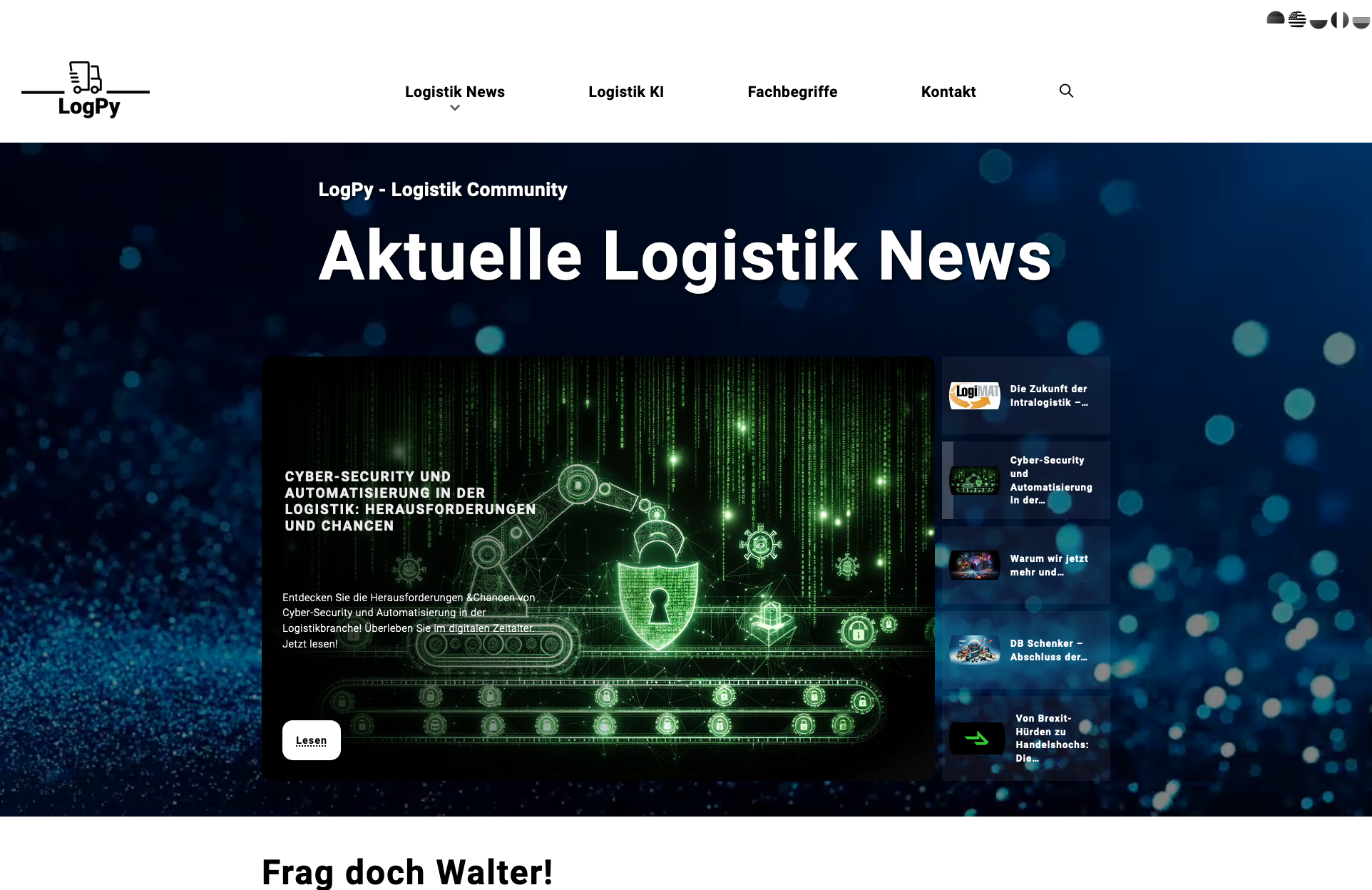 Image of Logpy Logistics Homepage